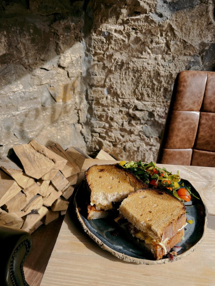 The brie and chutney toastie, grilled to order